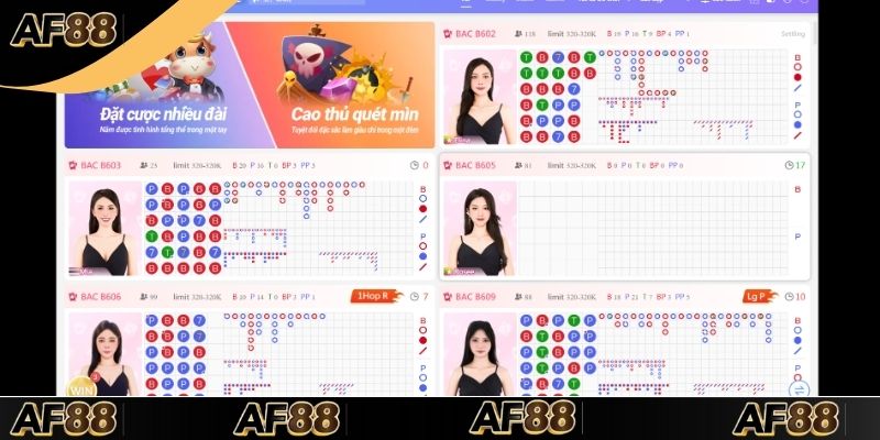 Đa dạng các game bài baccarat tại nhà cái