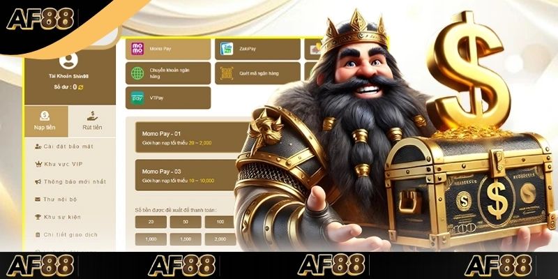Nạp tiền AF88 và trải nghiệm thế giới giải trí hấp dẫn
